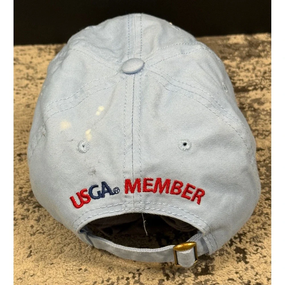 USGA Mens‎ OSFA Light Blue 2019 US Open Pebble Beach Golf Hat Good Condition